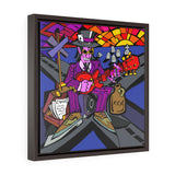A deal at the crossroads - Framed Canvas Print