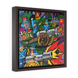 Cannon Fire - Framed Canvas Print