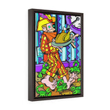 Mind your step - Framed Canvas Print